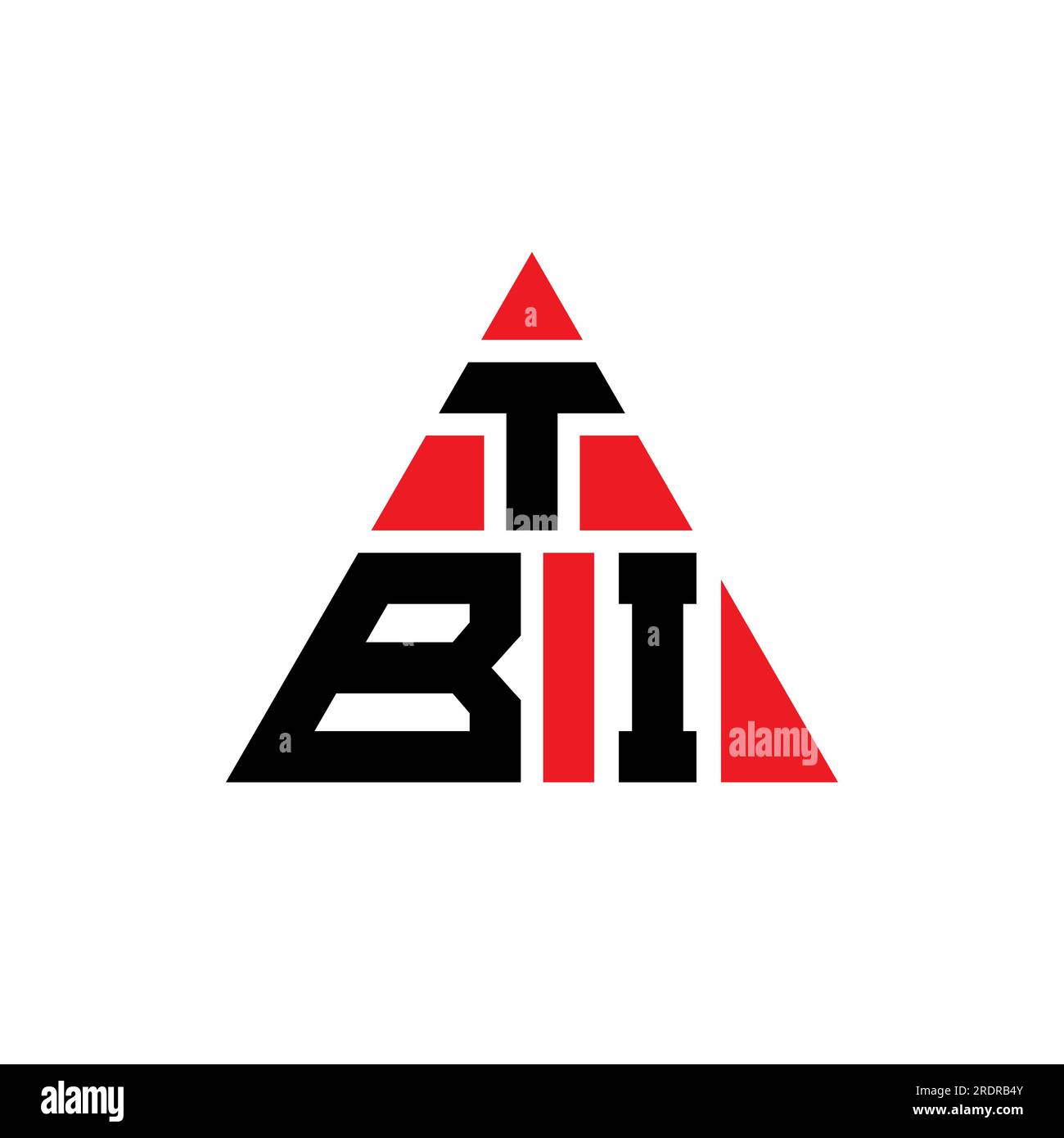 TBI triangle letter logo design with triangle shape. TBI triangle logo
