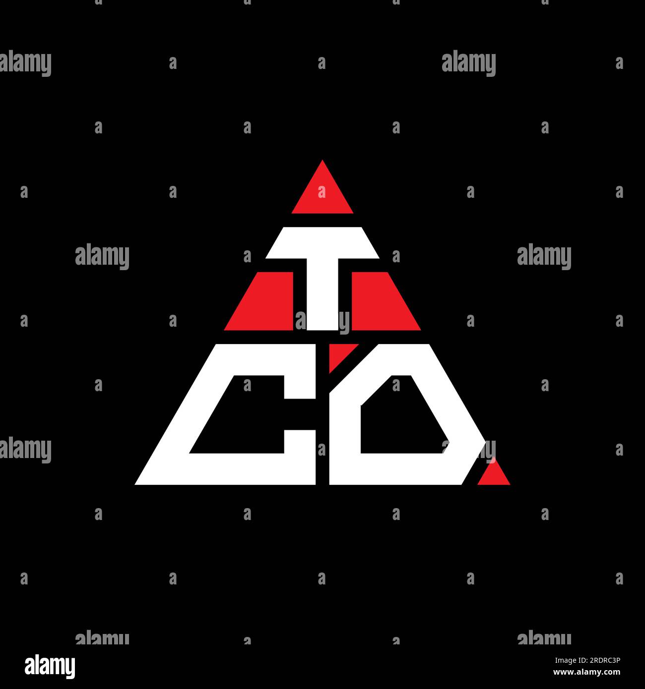 TCO triangle letter logo design with triangle shape. TCO triangle logo