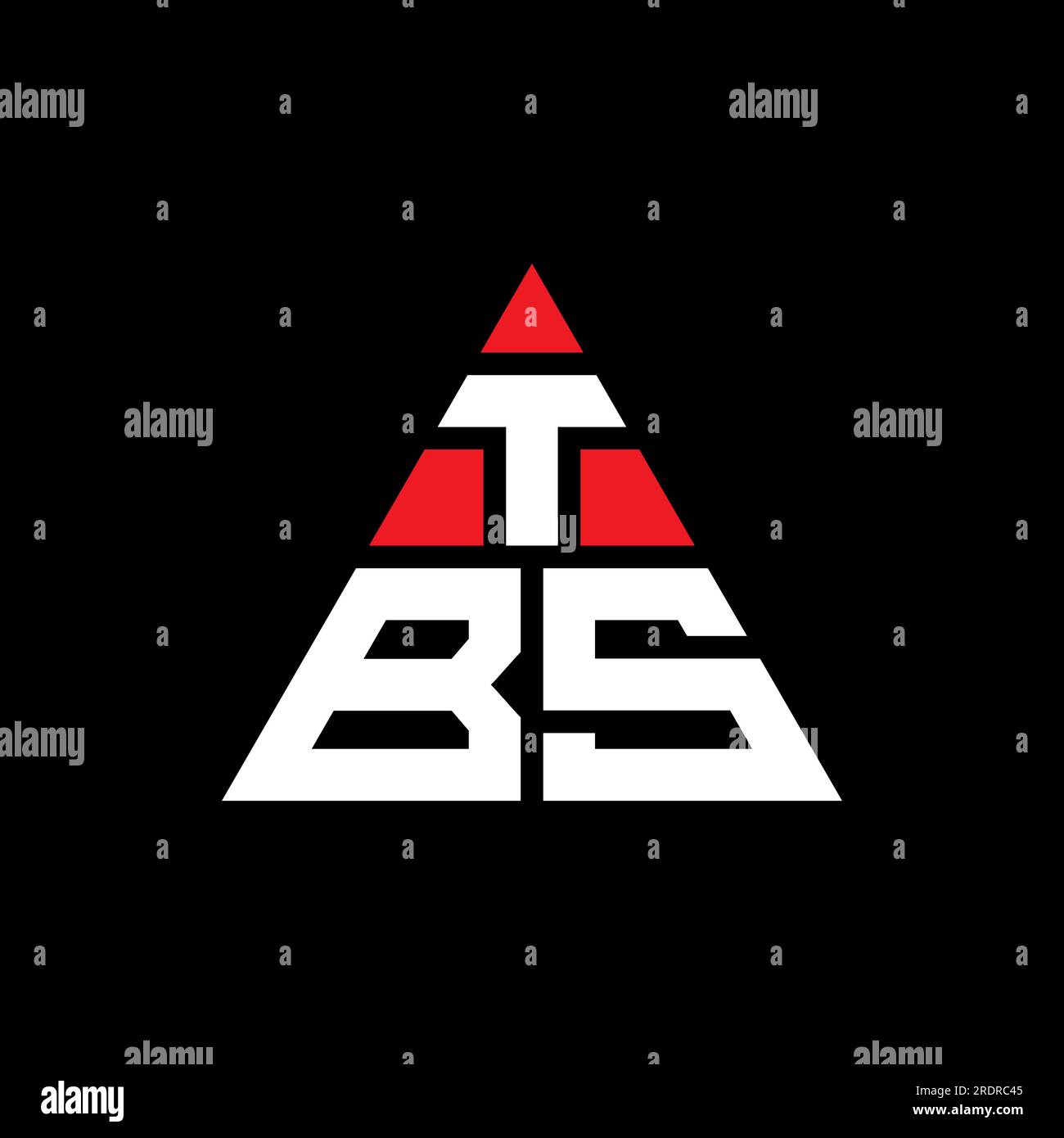 TBS triangle letter logo design with triangle shape. TBS triangle logo