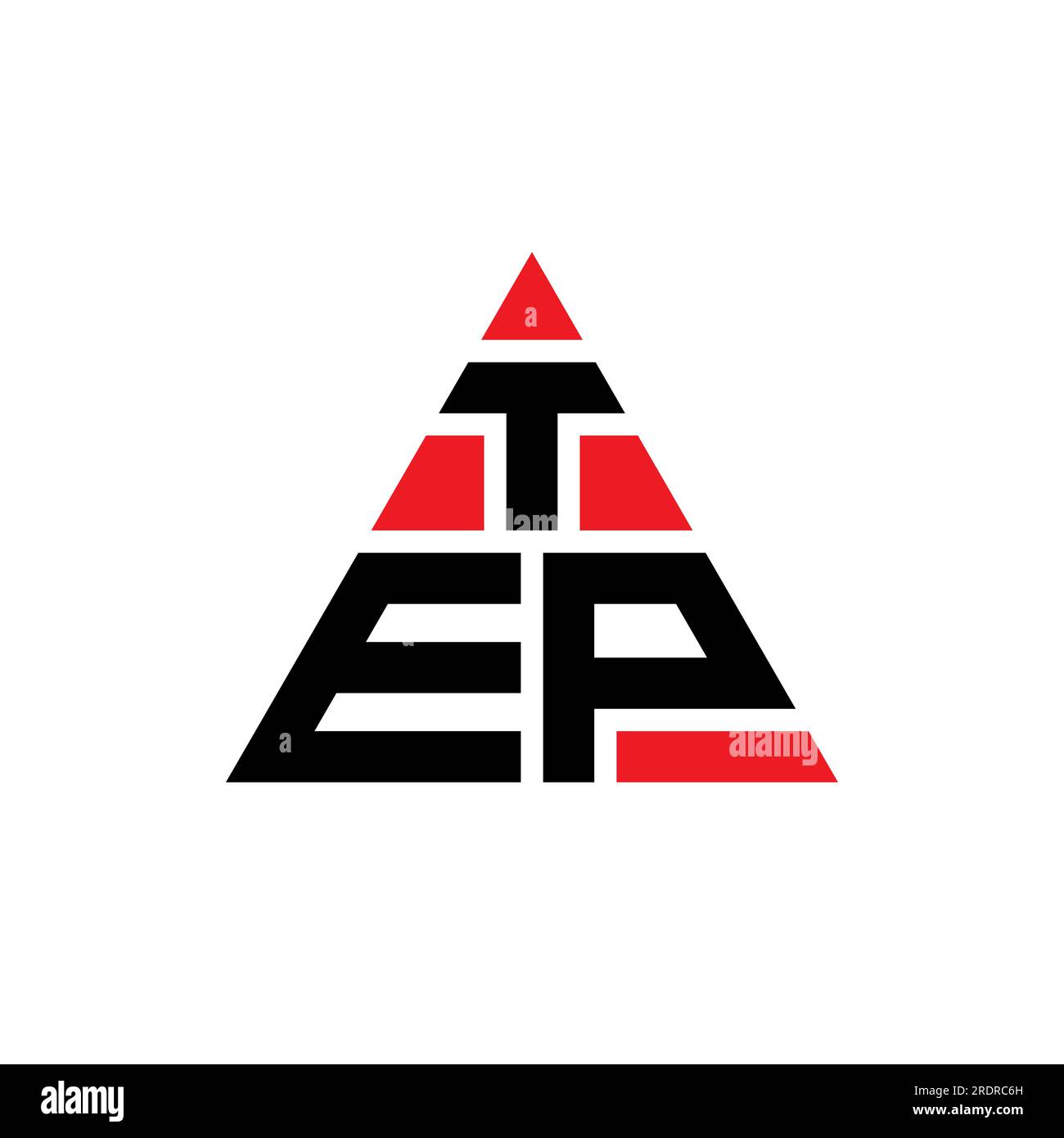 TEP triangle letter logo design with triangle shape. TEP triangle logo