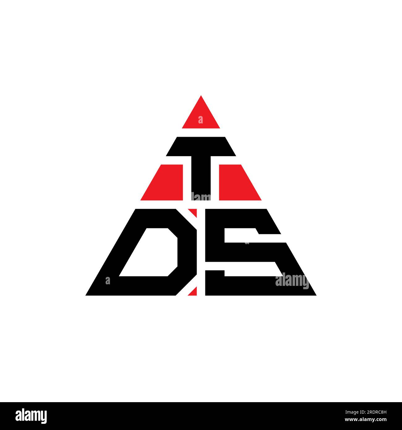 TDS triangle letter logo design with triangle shape. TDS triangle logo