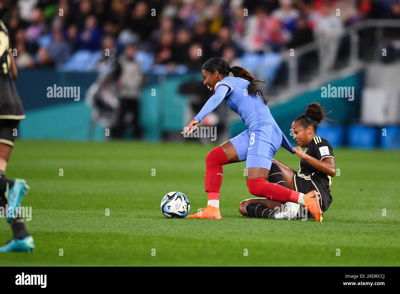 Sydney, Australia, 23 July, 2023. Atlanta Primus of Jamaica holding ...