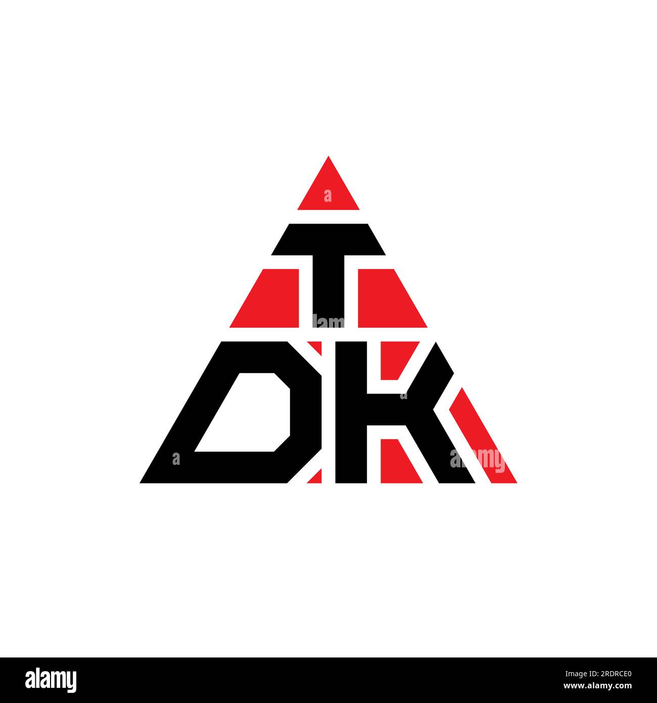 TDK triangle letter logo design with triangle shape. TDK triangle logo 