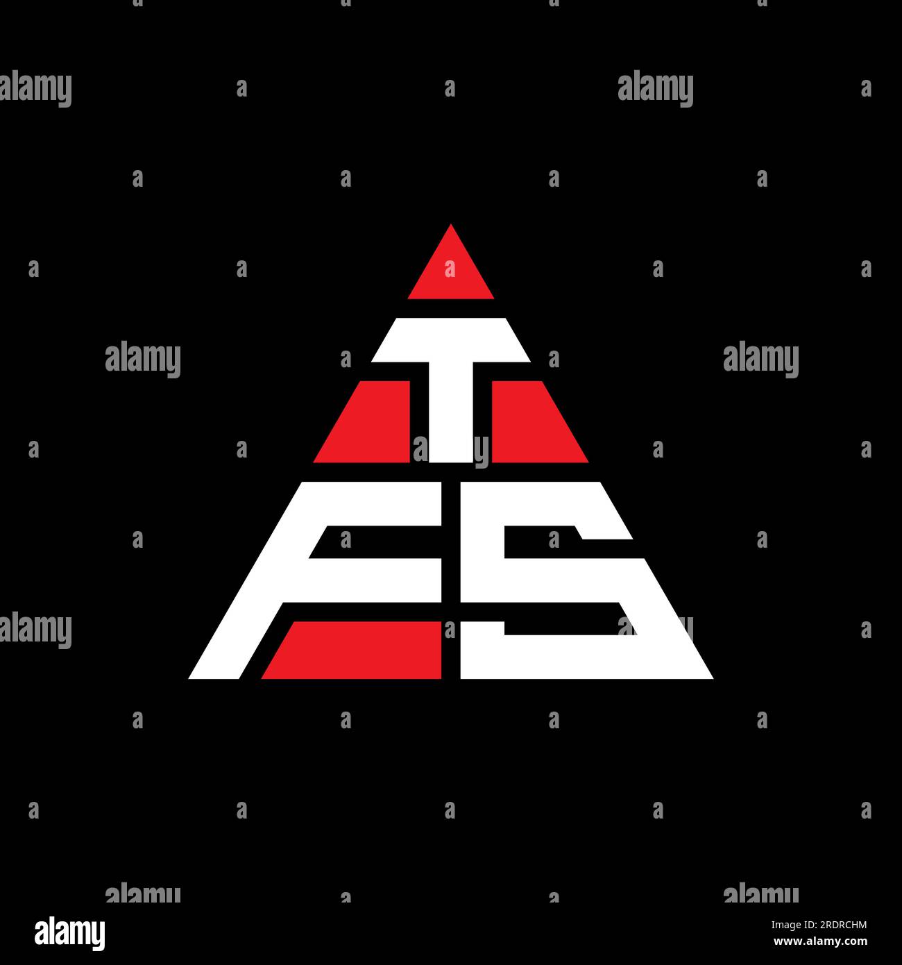 TFS triangle letter logo design with triangle shape. TFS triangle logo