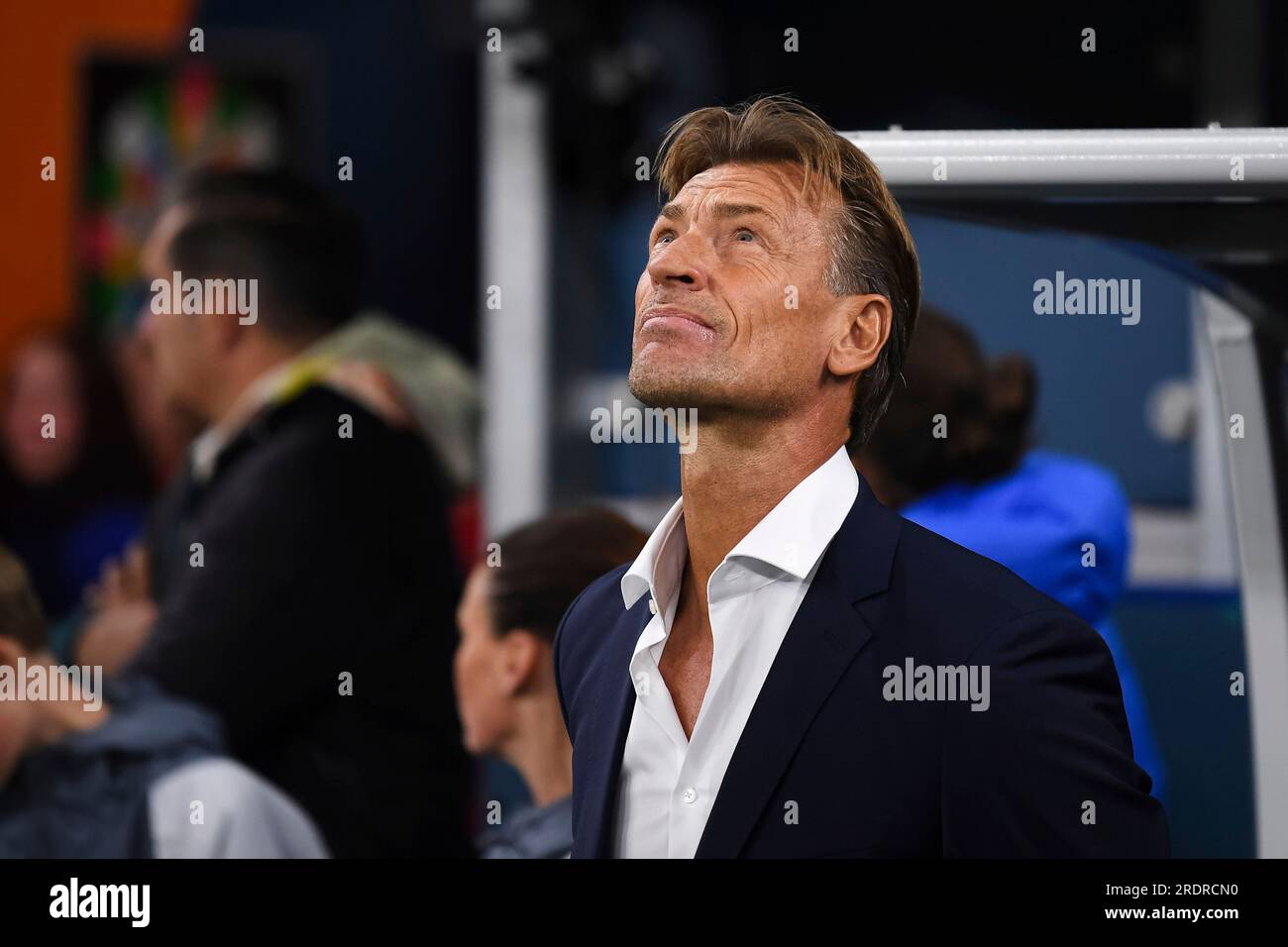 SYDNEY, AUSTRALIA - JULY 23: French coach, Hervé Renard looks up during ...