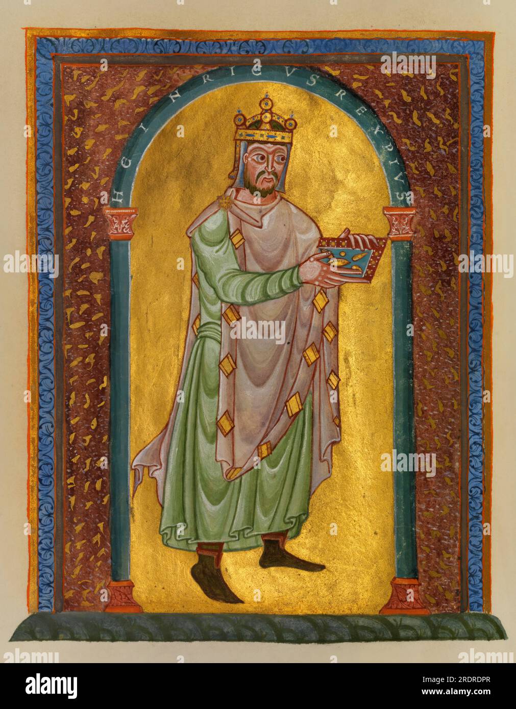 The Seeon Evangeliary or Evangeliary of Henry II,  973 – 1024, Holy Roman Emperor Stock Photo