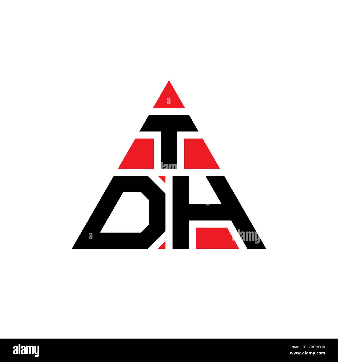 TDH triangle letter logo design with triangle shape. TDH triangle logo ...