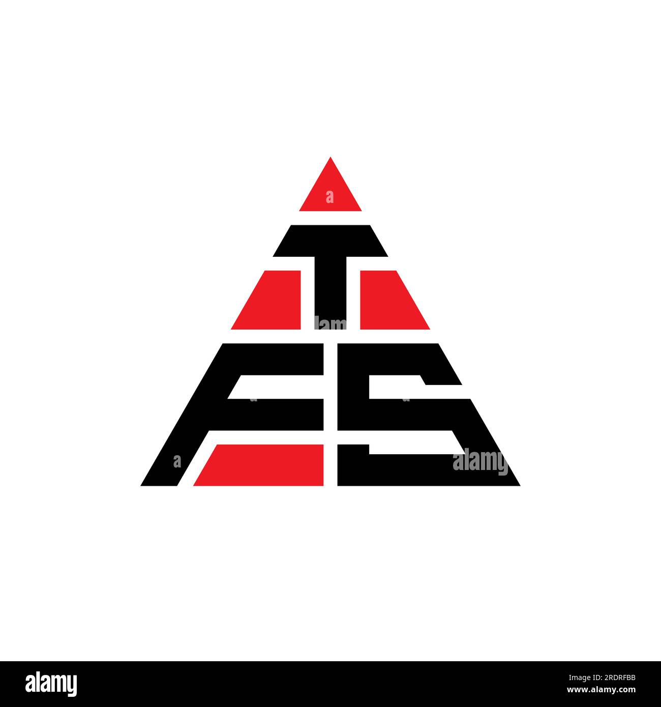 TFS triangle letter logo design with triangle shape. TFS triangle logo