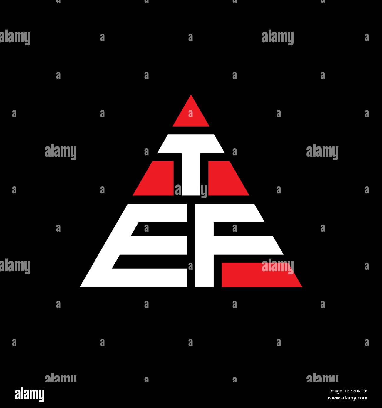 TEF triangle letter logo design with triangle shape. TEF triangle logo