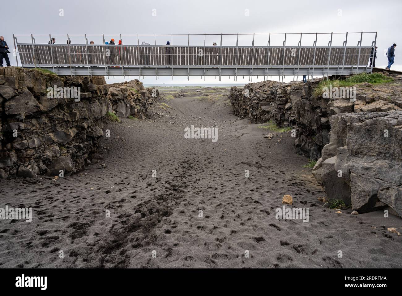 Bridge between Continents, Sandvik, Rekjanes Peninsular,   Iceland Stock Photo