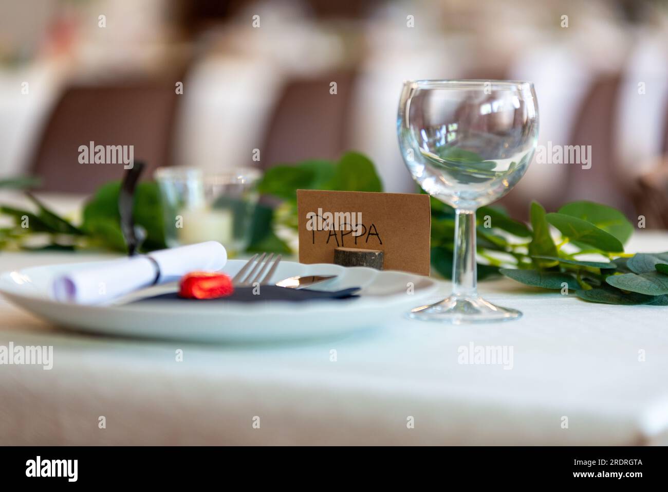 Tabble tabble decor for a confirmation in Norway with nametags for