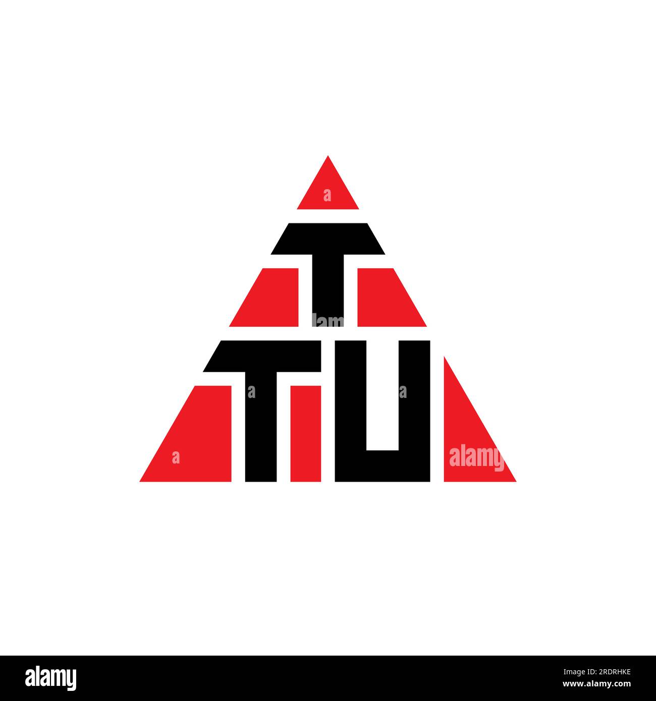 TTU triangle letter logo design with triangle shape. TTU triangle logo
