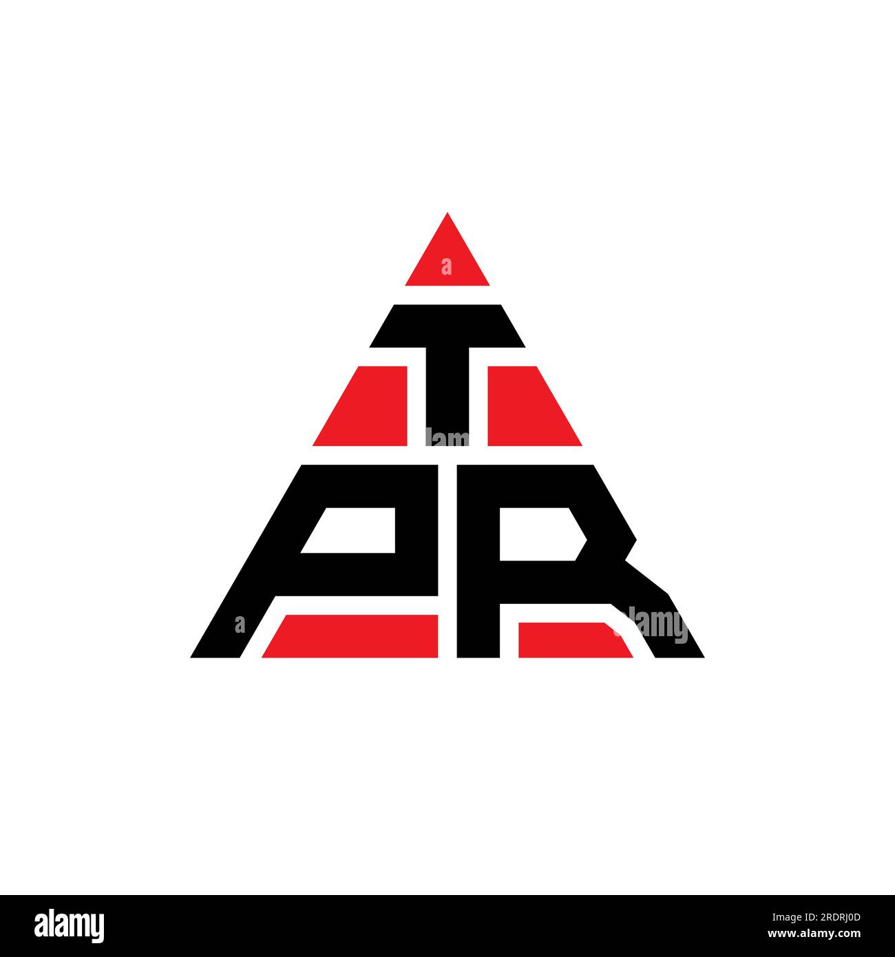 TPR triangle letter logo design with triangle shape. TPR triangle logo