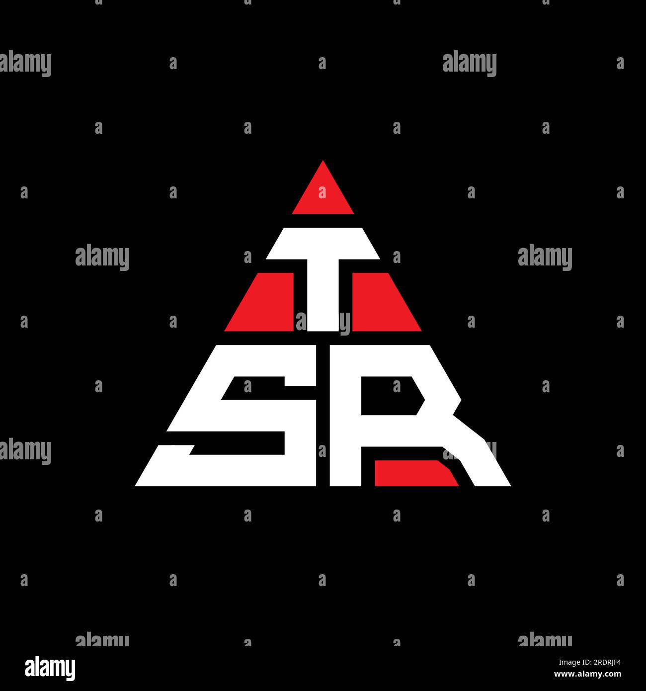 TSR triangle letter logo design with triangle shape. TSR triangle logo