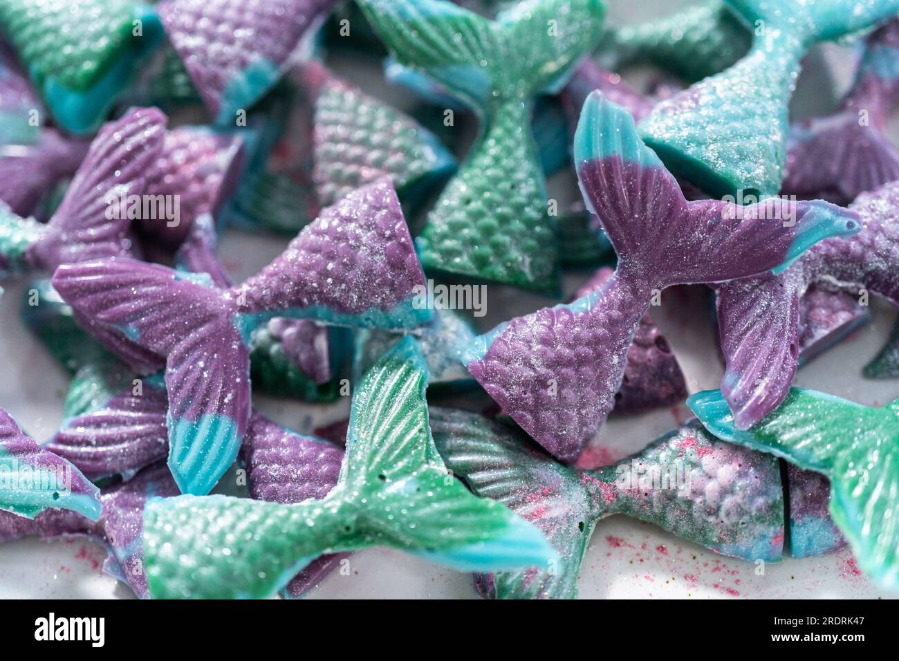 Chocolate mermaid tails Stock Photo - Alamy