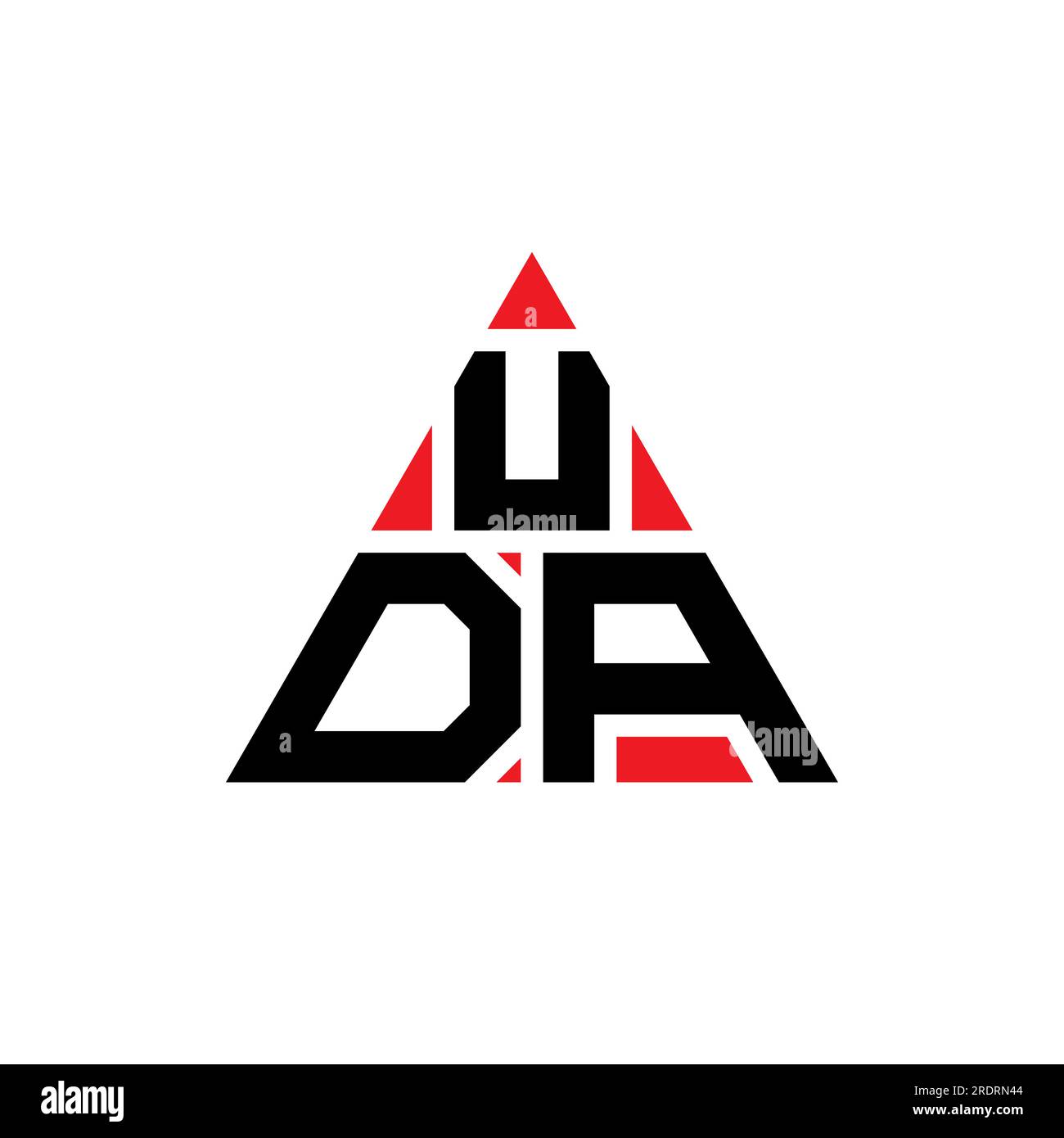 UDA triangle letter logo design with triangle shape. UDA triangle logo