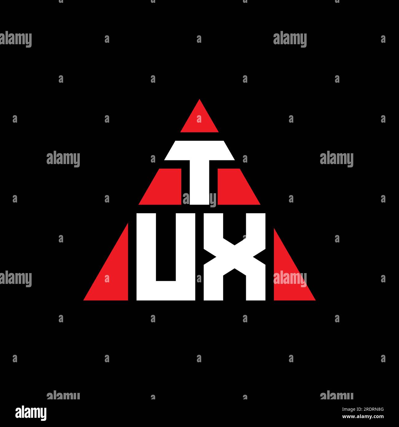 TUX triangle letter logo design with triangle shape. TUX triangle logo ...