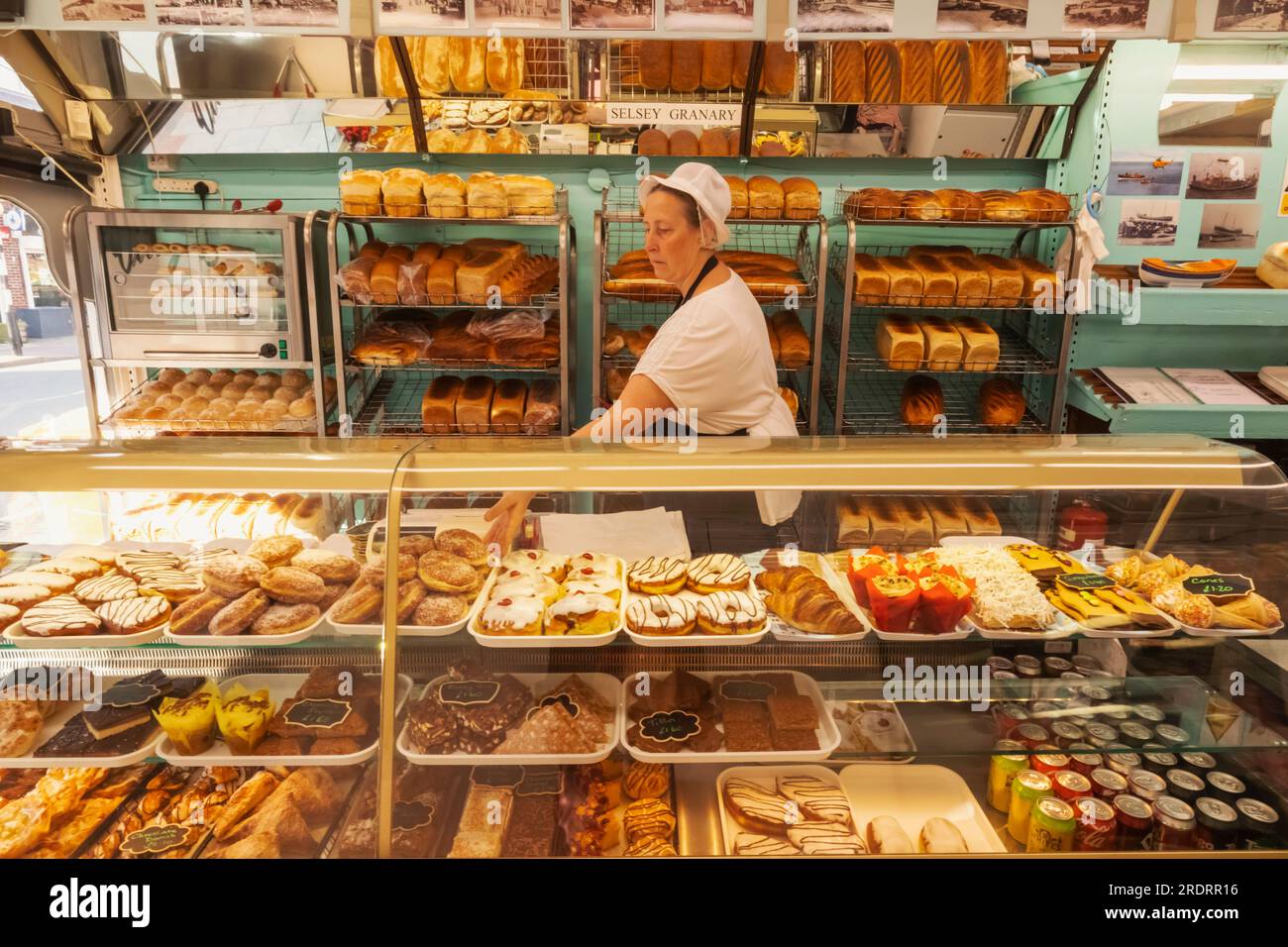 England, Sussex, West Sussex, Selsey, The Village Bakery, Interior View ...