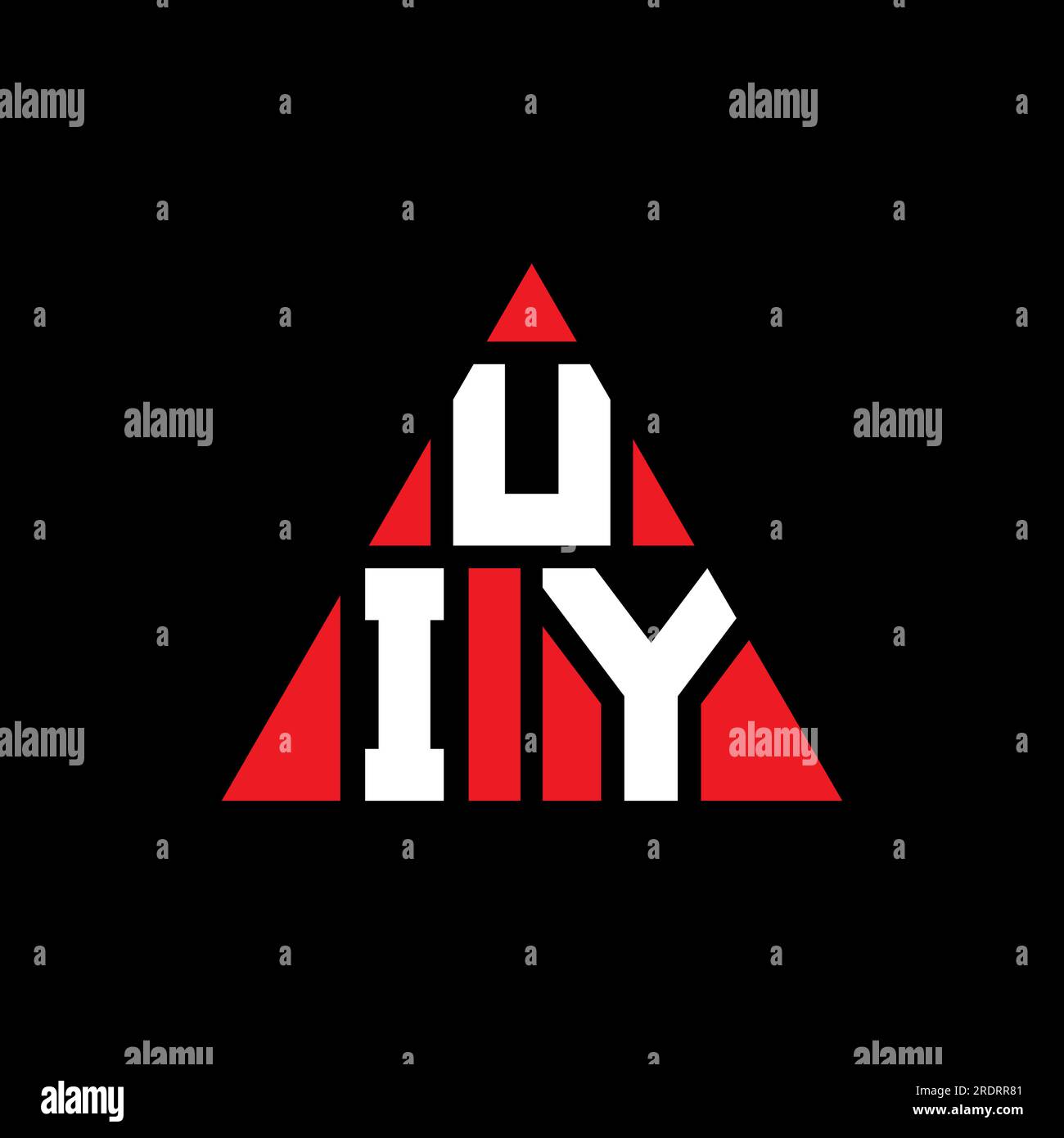 UIY triangle letter logo design with triangle shape. UIY triangle logo ...