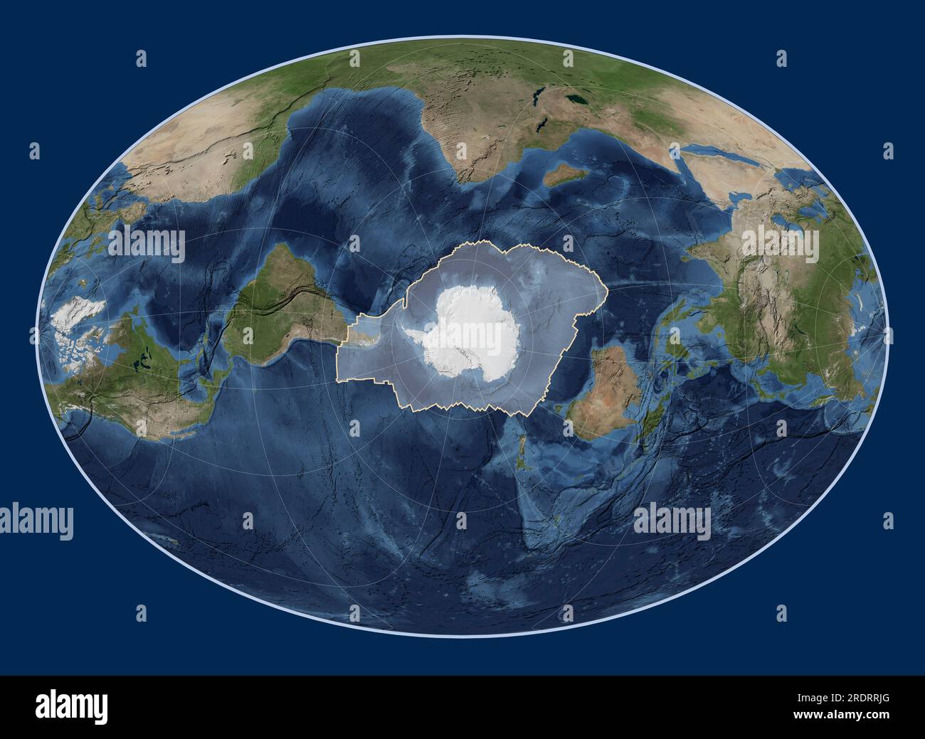 Antarctica tectonic plate on the Blue Marble satellite map in the Fahey ...