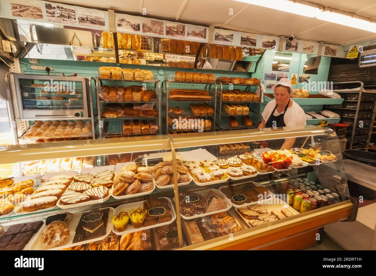 England, Sussex, West Sussex, Selsey, The Village Bakery, Interior View ...