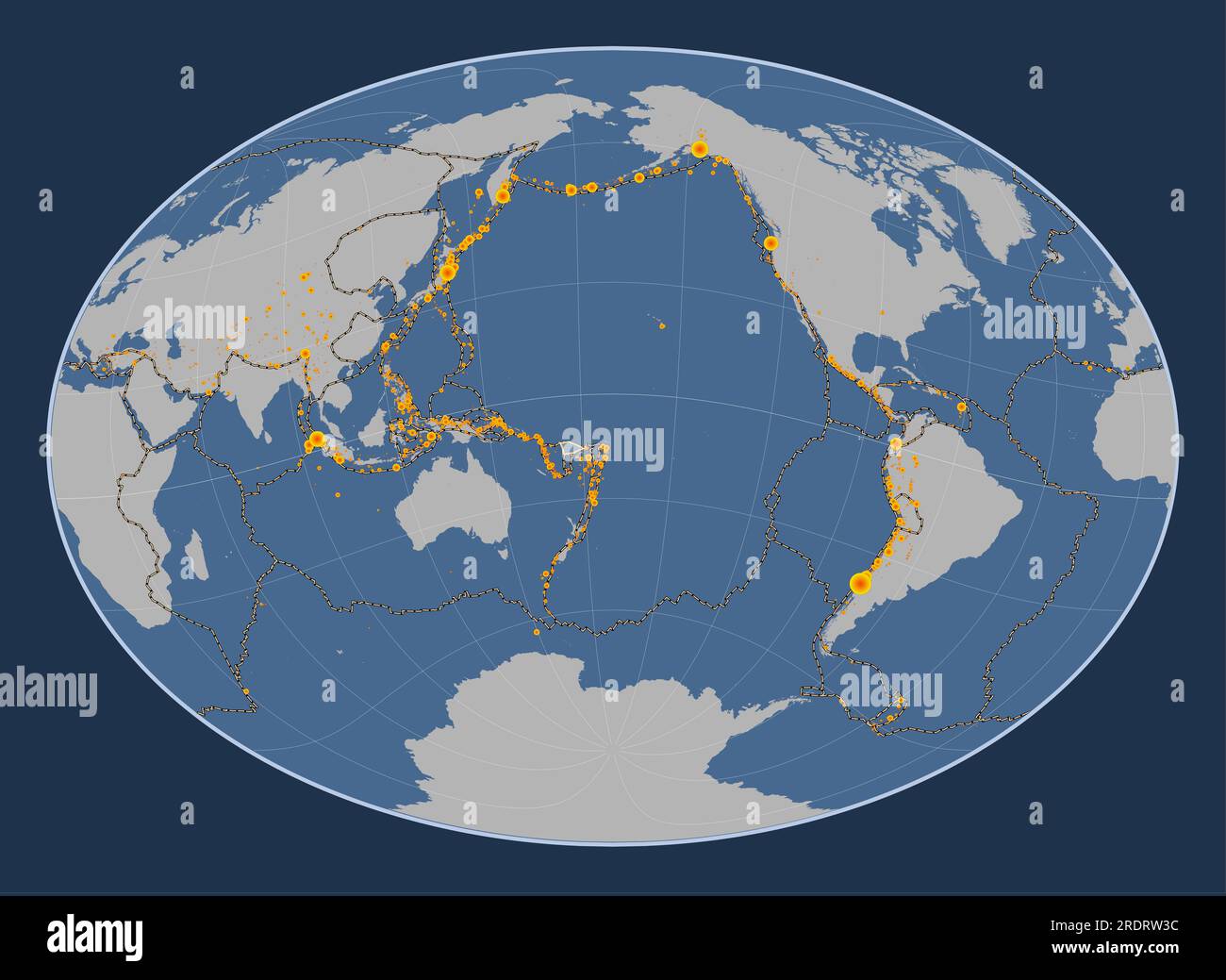 Balmoral Reef tectonic plate on the solid contour map in the Fahey ...