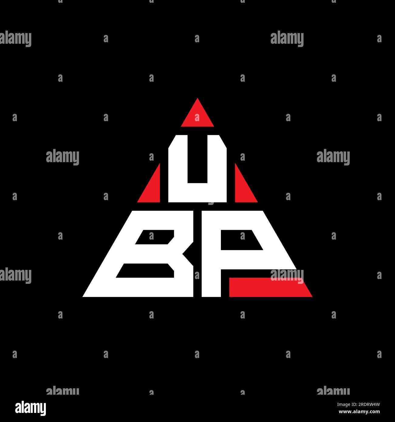 UBP triangle letter logo design with triangle shape. UBP triangle logo