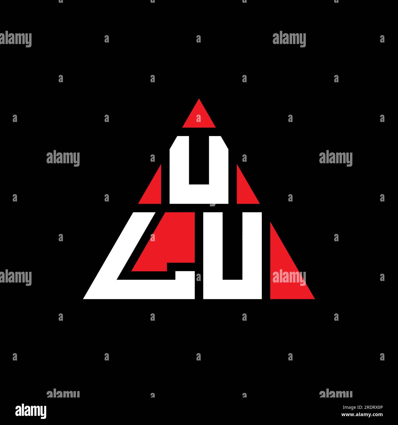 ULU triangle letter logo design with triangle shape. ULU triangle logo