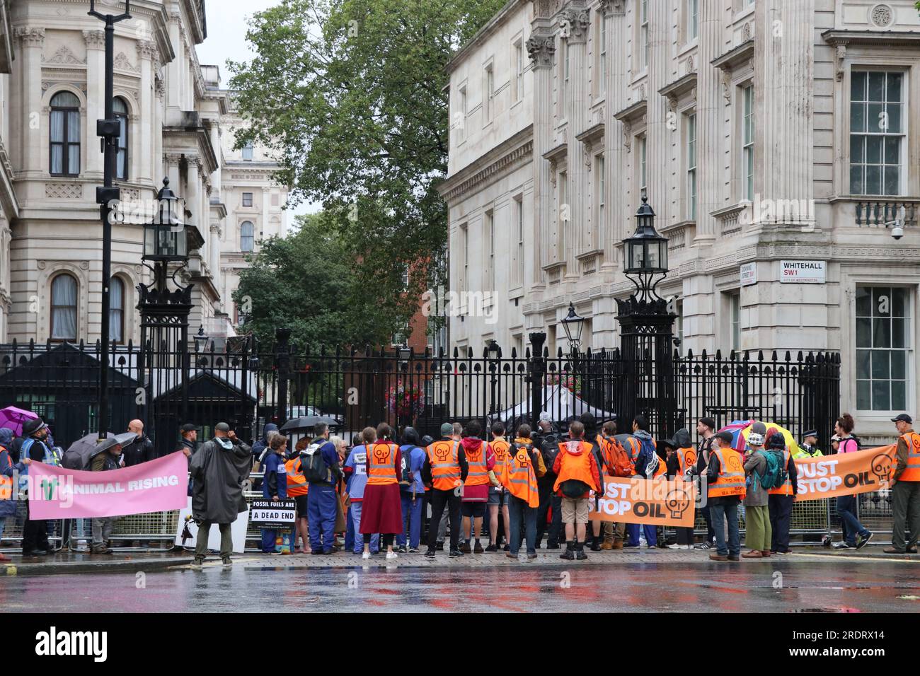 Animal Rising Protest JUST STOP OIL AND ANIMAL RISING PROTEST AT DOWNING STREET IN LONDON ON ...