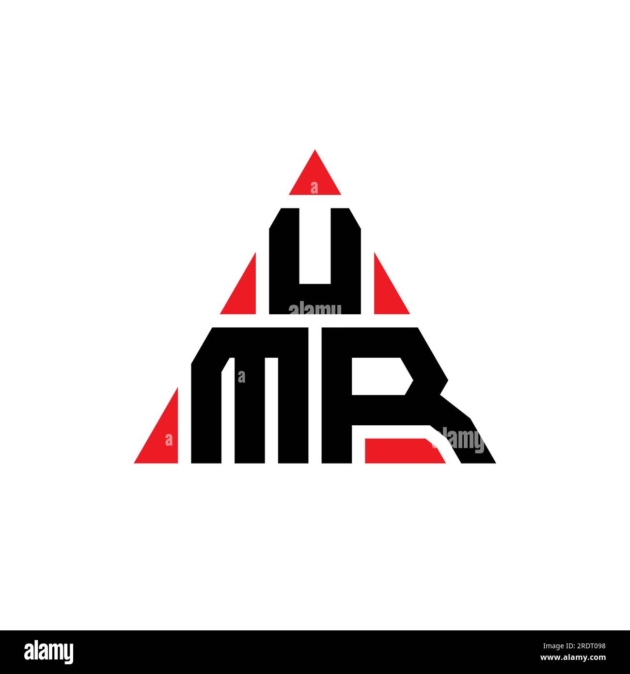 UMR triangle letter logo design with triangle shape. UMR triangle logo