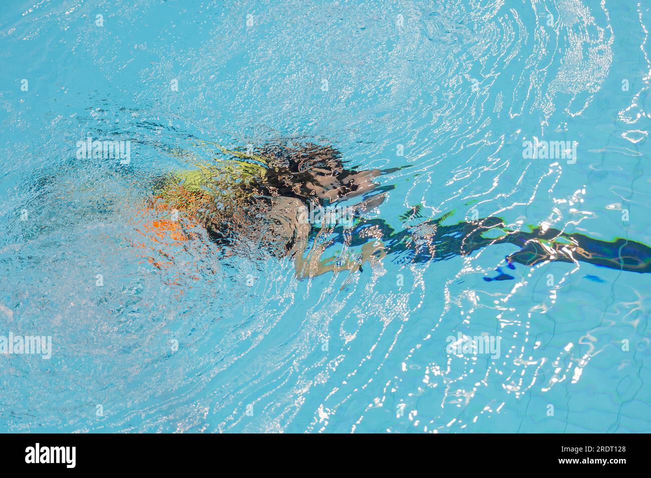 Amateur sub-aqua diver in a swimming pool, UK 2023 Stock Photo