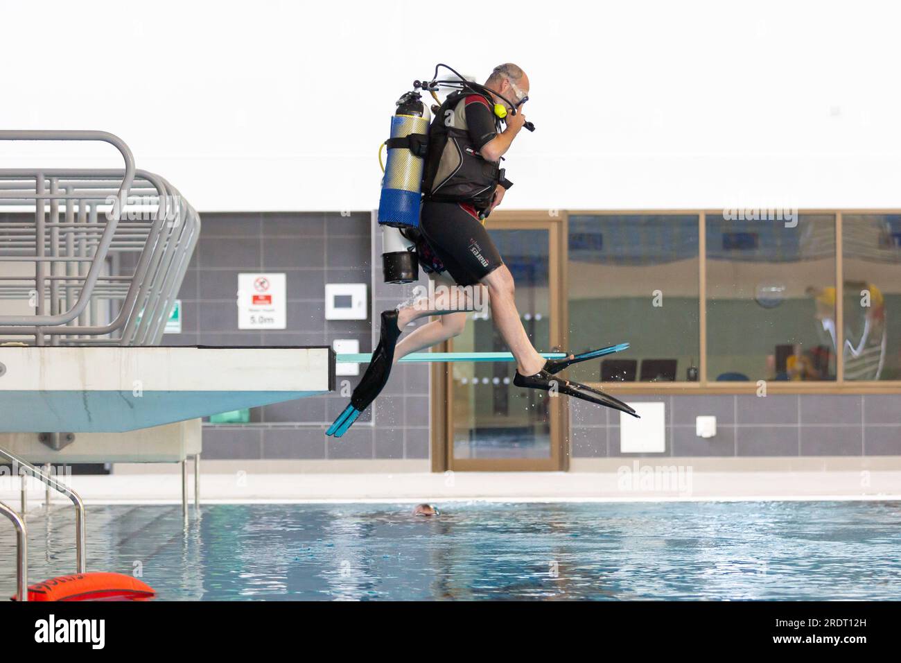 An amateur diving group using the Sandwell Aquatics Centre after it was