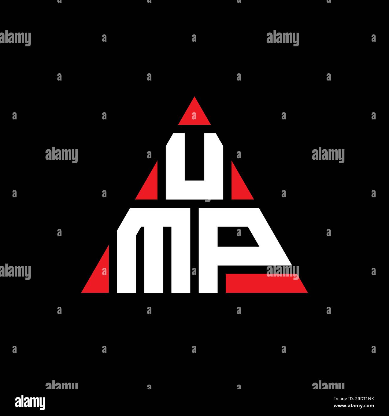 UMP triangle letter logo design with triangle shape. UMP triangle logo ...