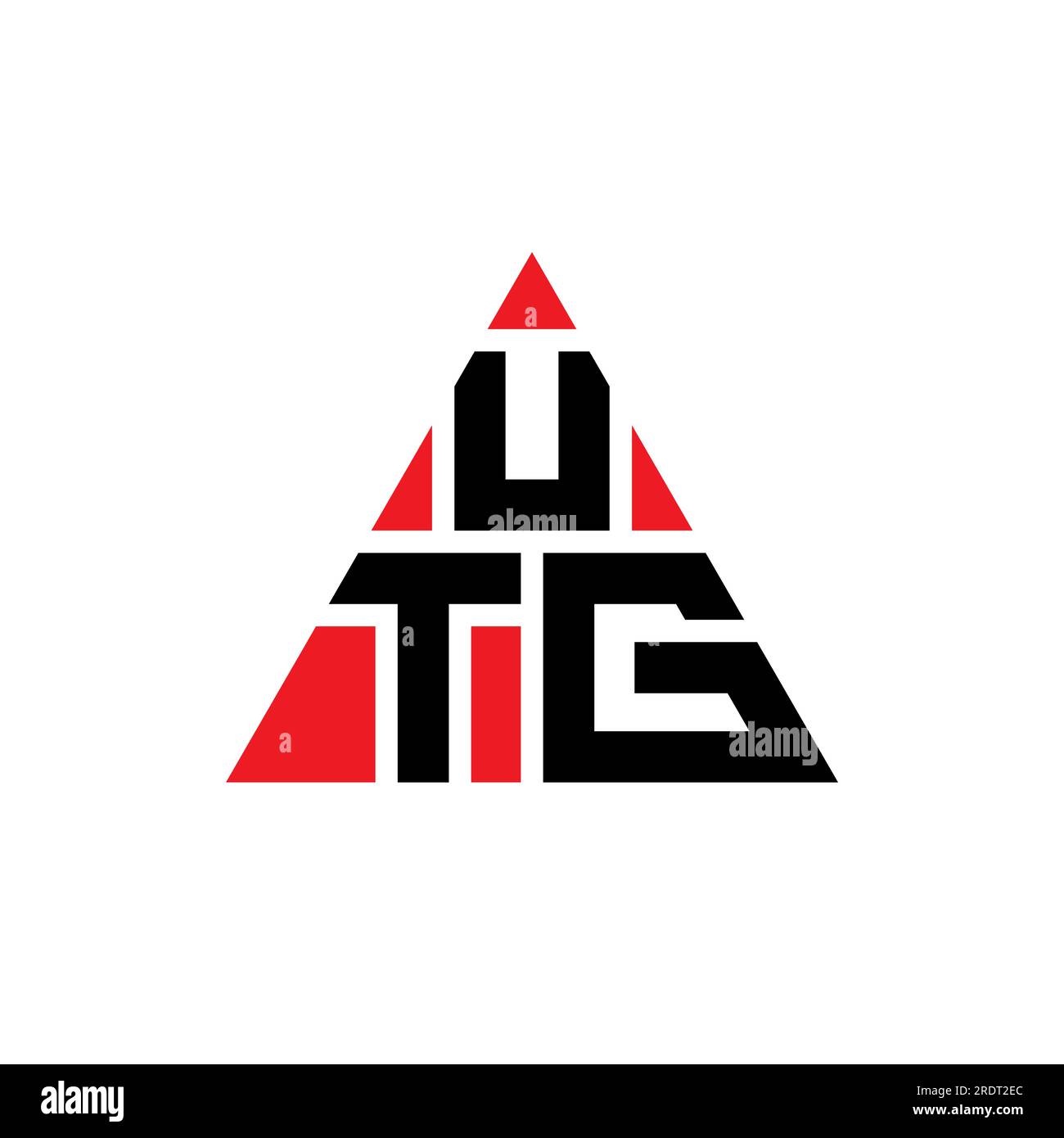 UTG triangle letter logo design with triangle shape. UTG triangle logo