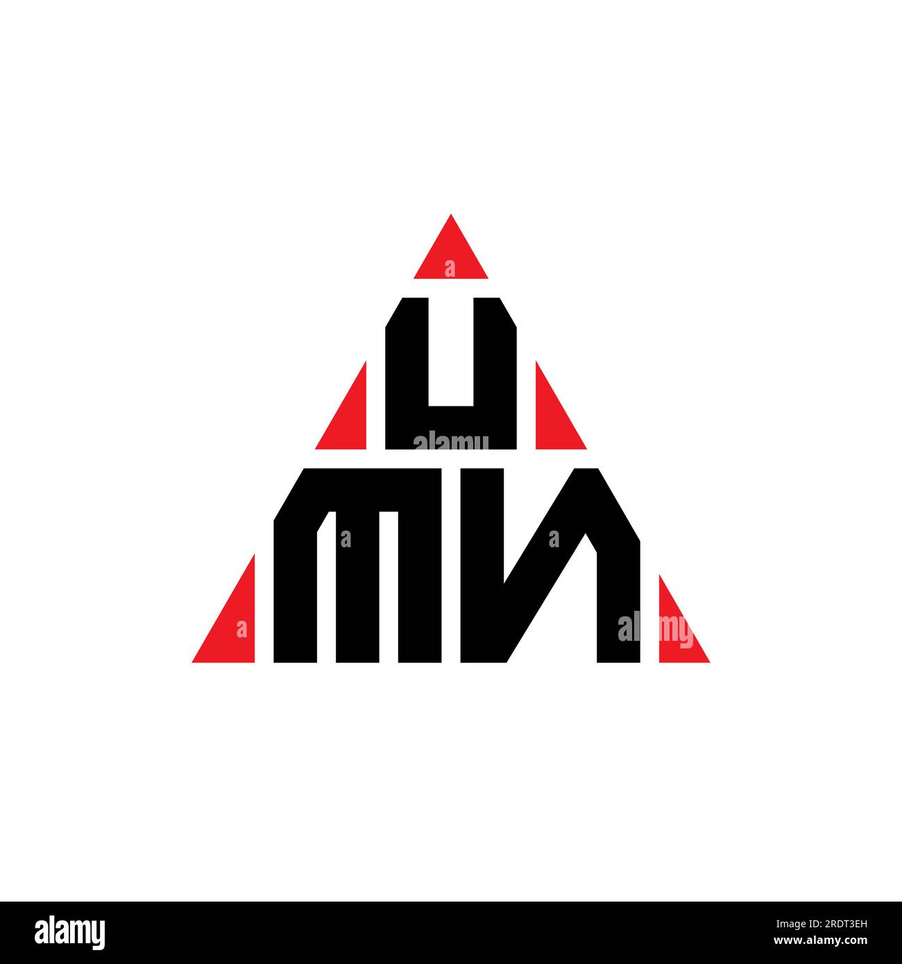 UMN triangle letter logo design with triangle shape. UMN triangle logo