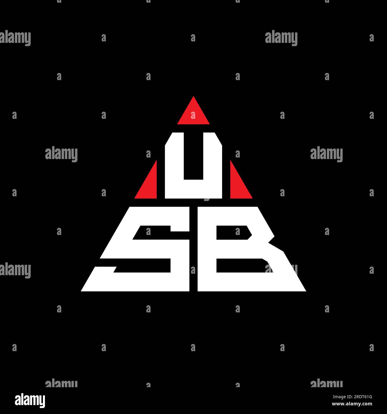 USB triangle letter logo design with triangle shape. USB triangle logo ...