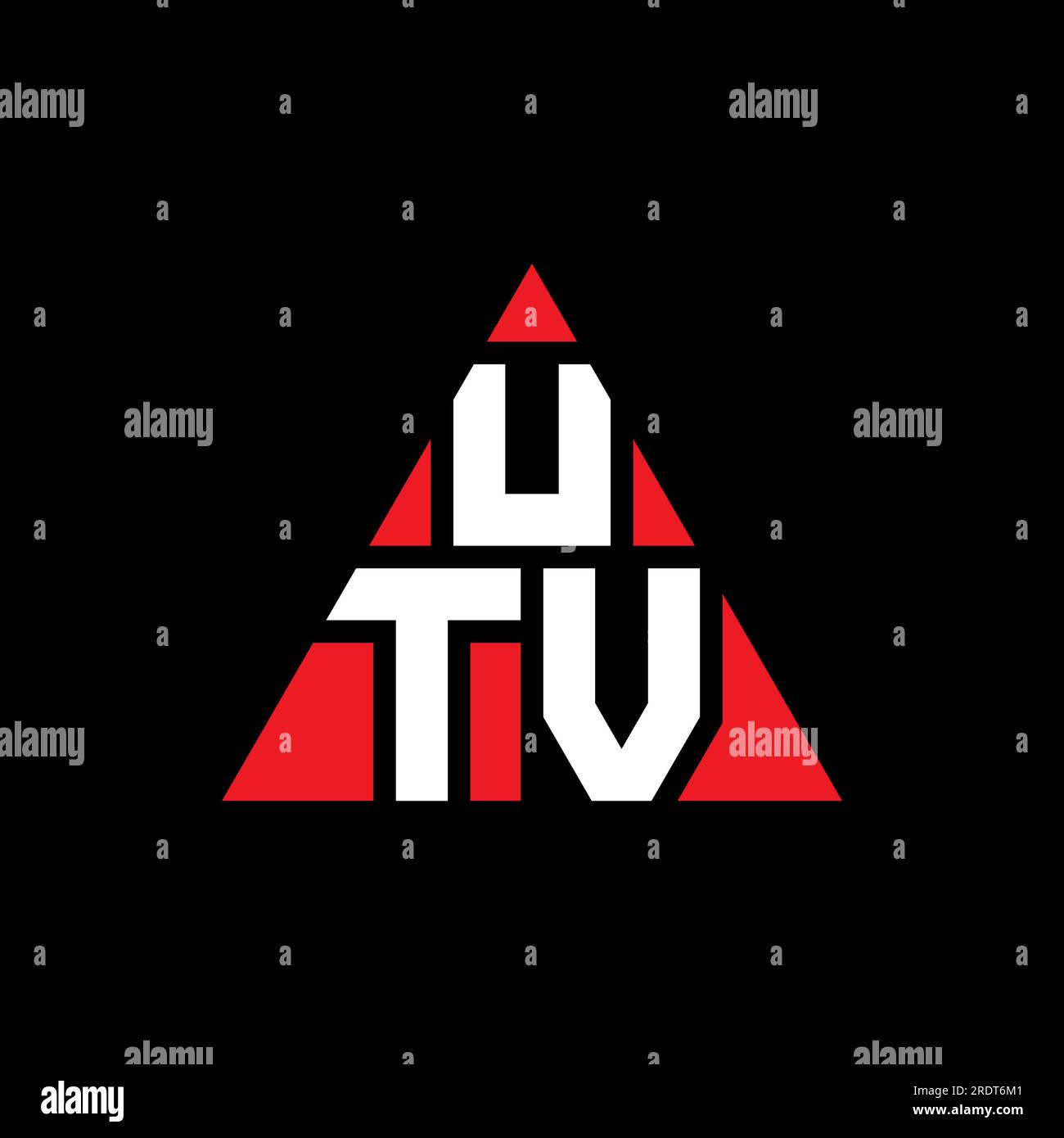 Utv Triangle Letter Logo Design With Triangle Shape Utv Triangle Logo