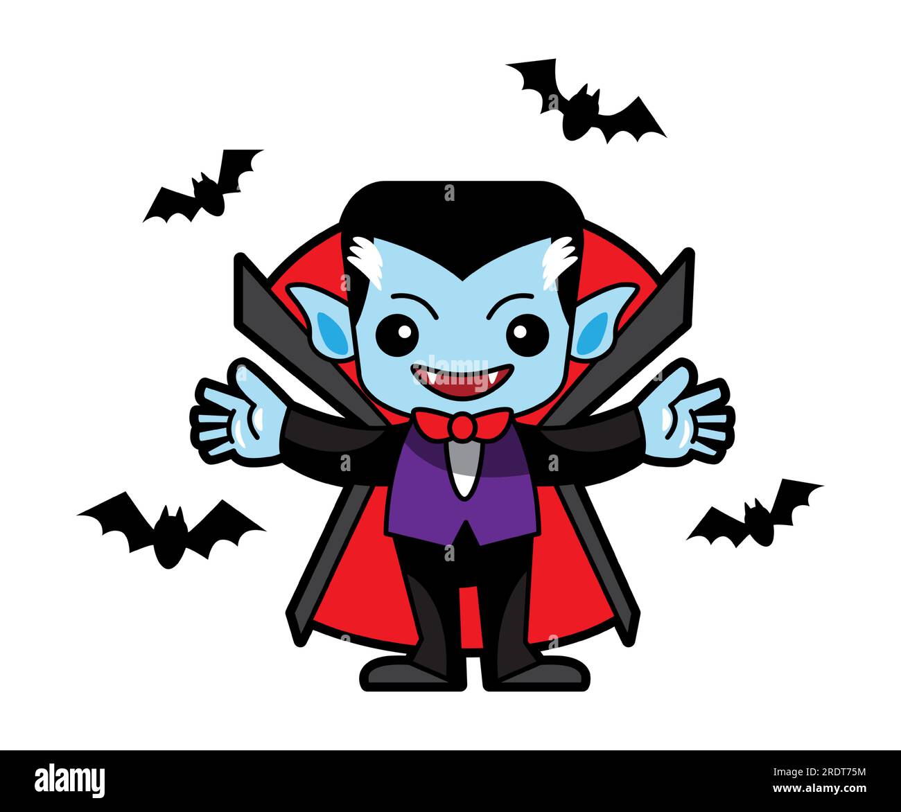 Dracula halloween cartoon character . Vector Stock Vector Image & Art ...