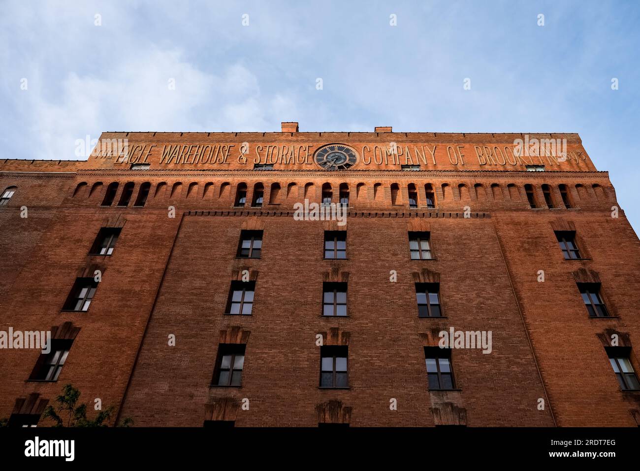 Architectural detail of the iconic Eagle Warehouse & Storage Company