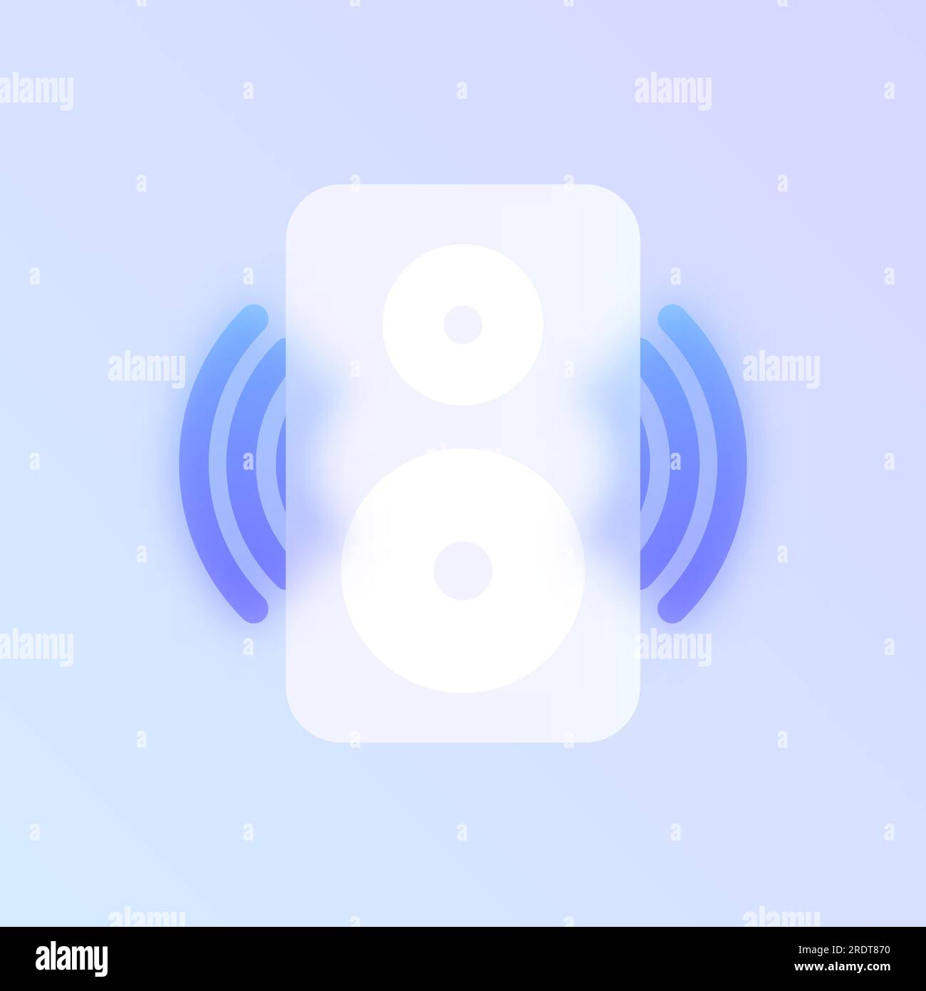 speaker glass morphism trendy style icon Stock Vector