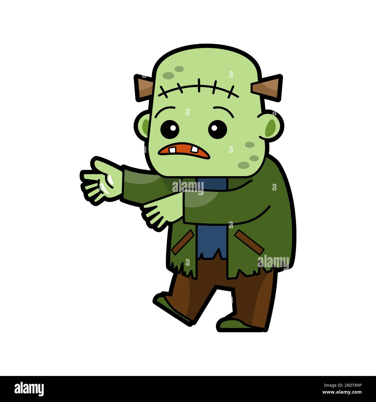 Frankenstein . Halloween cartoon characters . Vector Stock Vector Image ...