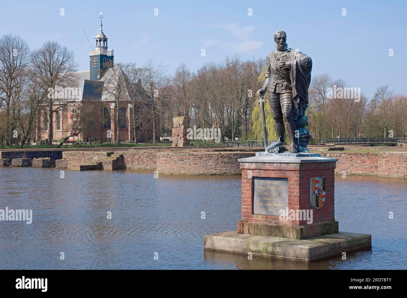 Lamoral Count of Egmont Statue and Castle Chapel, Egmond, Netherlands
