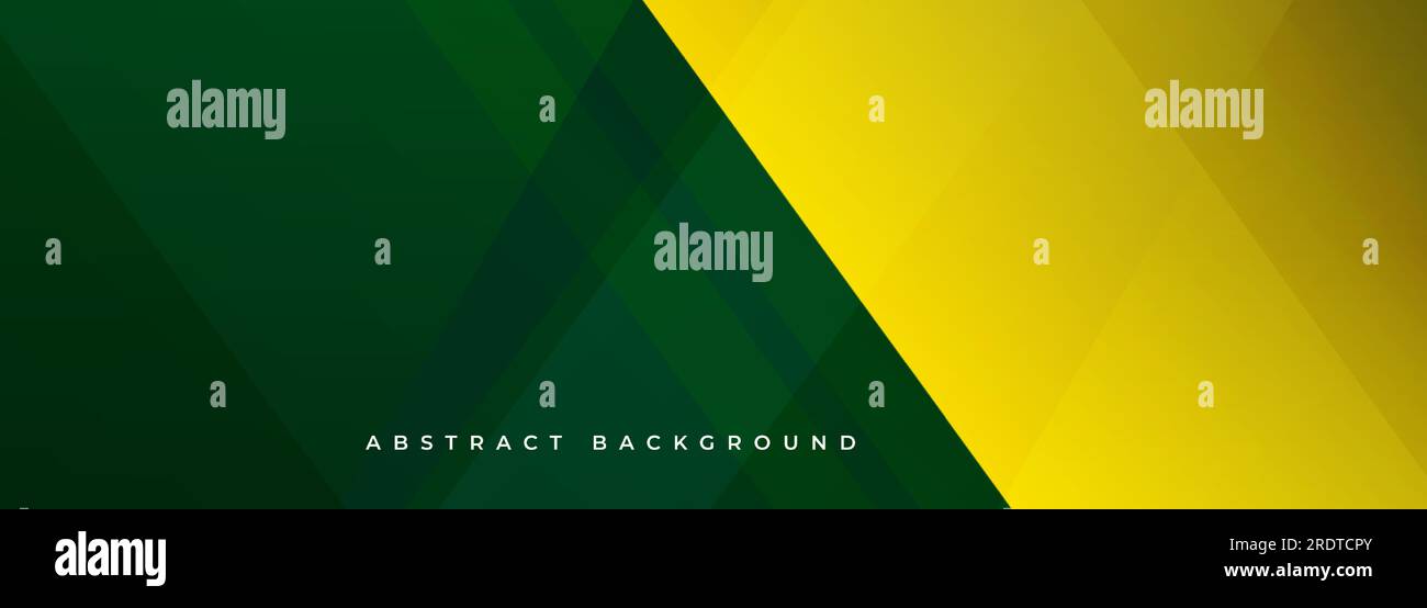 Vector dark green and yellow modern abstract banner with diagonal ...