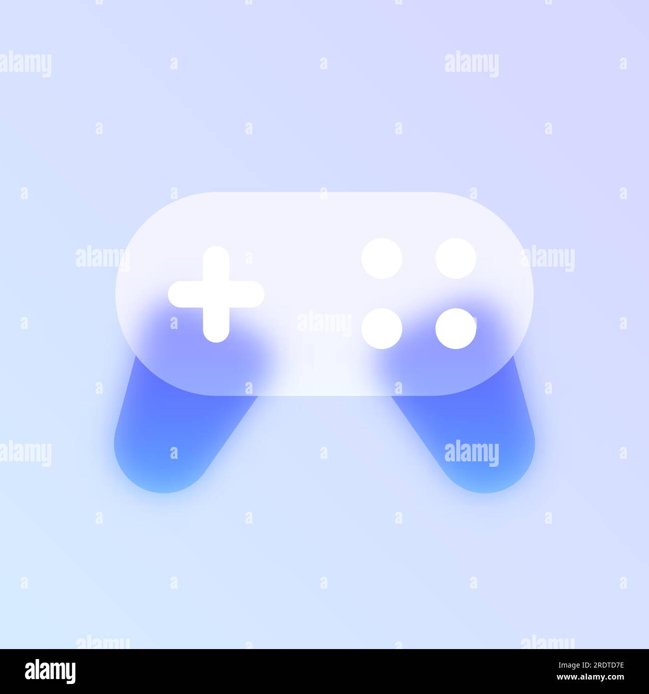 gamepad glass morphism trendy style icon Stock Vector