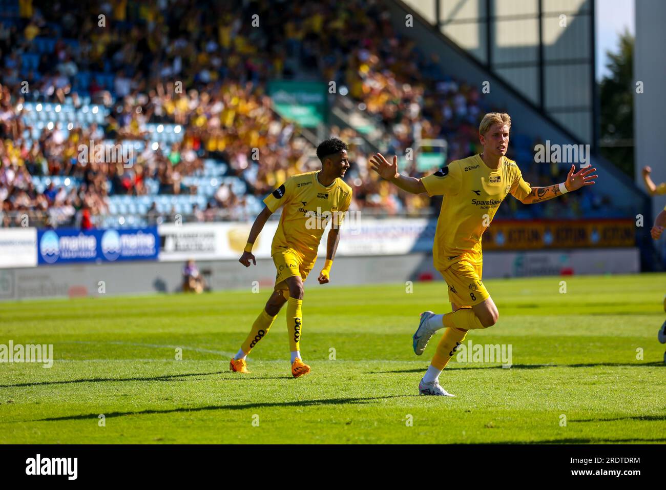 Sandefjord, Norway, 23rd July 2023. Bodø/Glimt's Albert Grønbæk