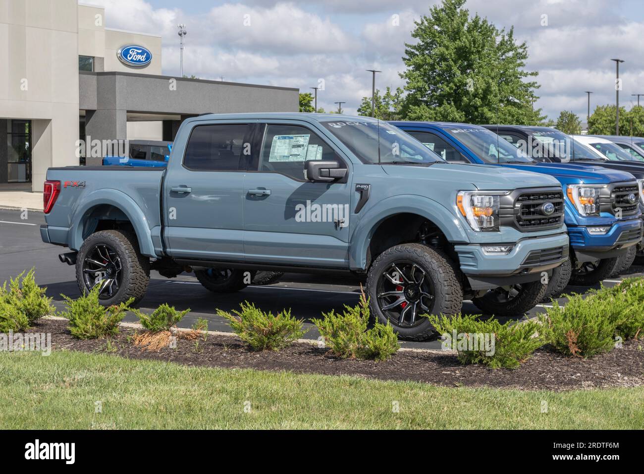 Zionsville - July 21, 2023: Ford F-150 Rocky Ridge model. Ford offers the F150  Rocky Ridge as a Custom Off-road 4x4 F-Series with upgraded suspension  Stock Photo - Alamy