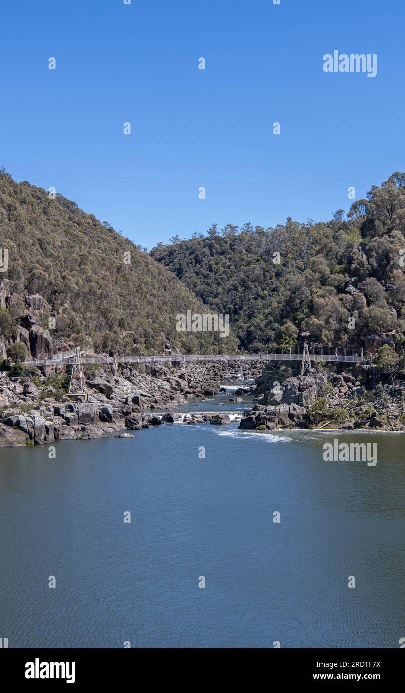 Alexandra Suspension Bridge and First Basin Launceston Tasmania