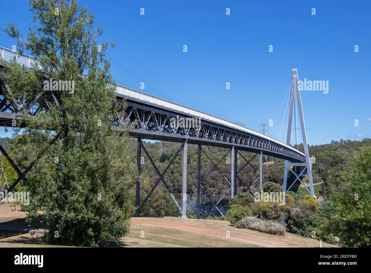 Batman Bridge crossing Tamar River North East Tasmania Stock Photo