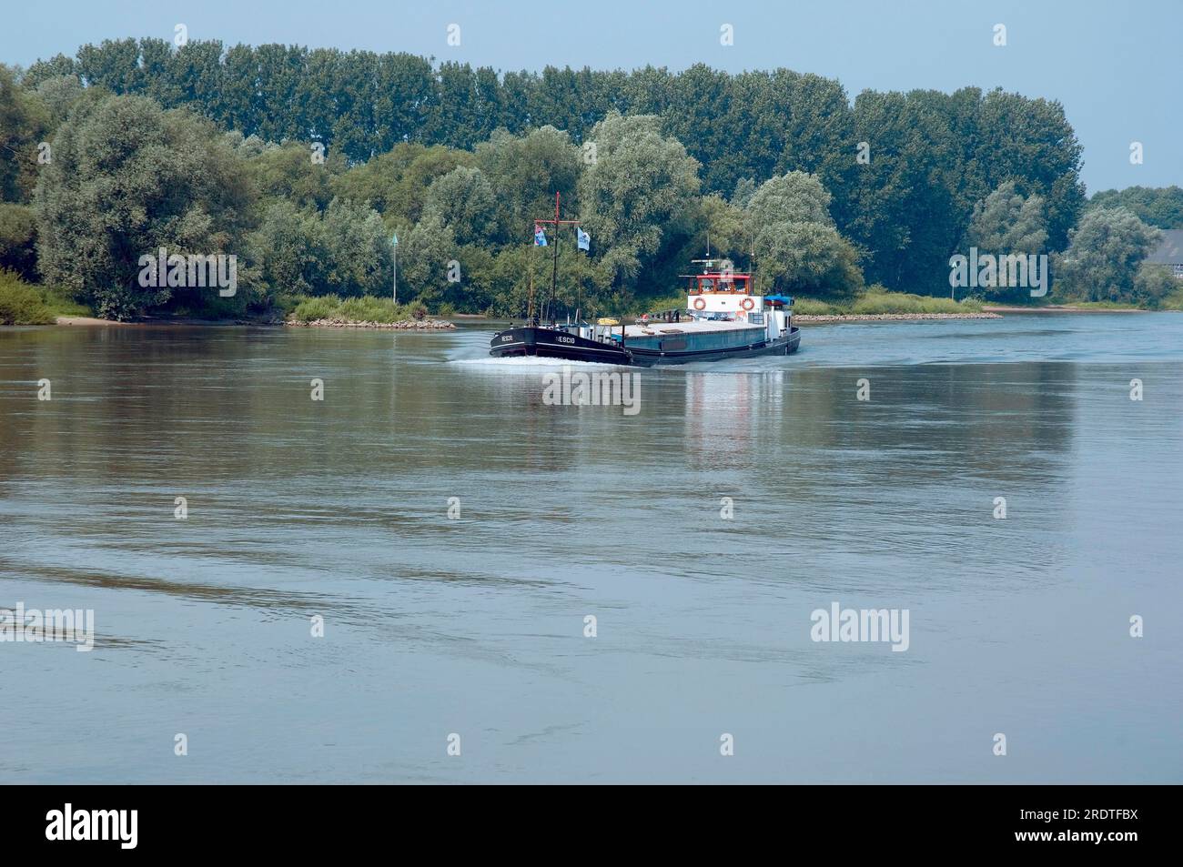 Ship on the Rhine, Arnhem, Netherlands, Arnhem, inland navigation Stock Photo Alamy