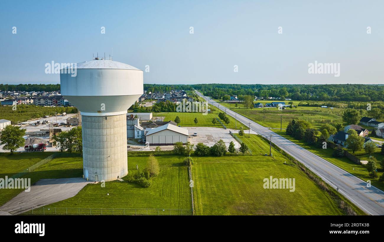 Aerial view rural area fields hi-res stock photography and images - Alamy
